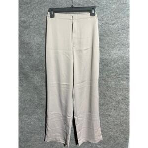 Uniqlo Dress Pants Womens XS 24-25 Stretch Elastic Waist Straight Leg Beige